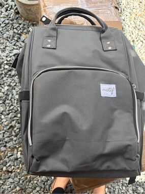 Motif Gray Baby Bag Backpack – Organized Gray Diaper Bag